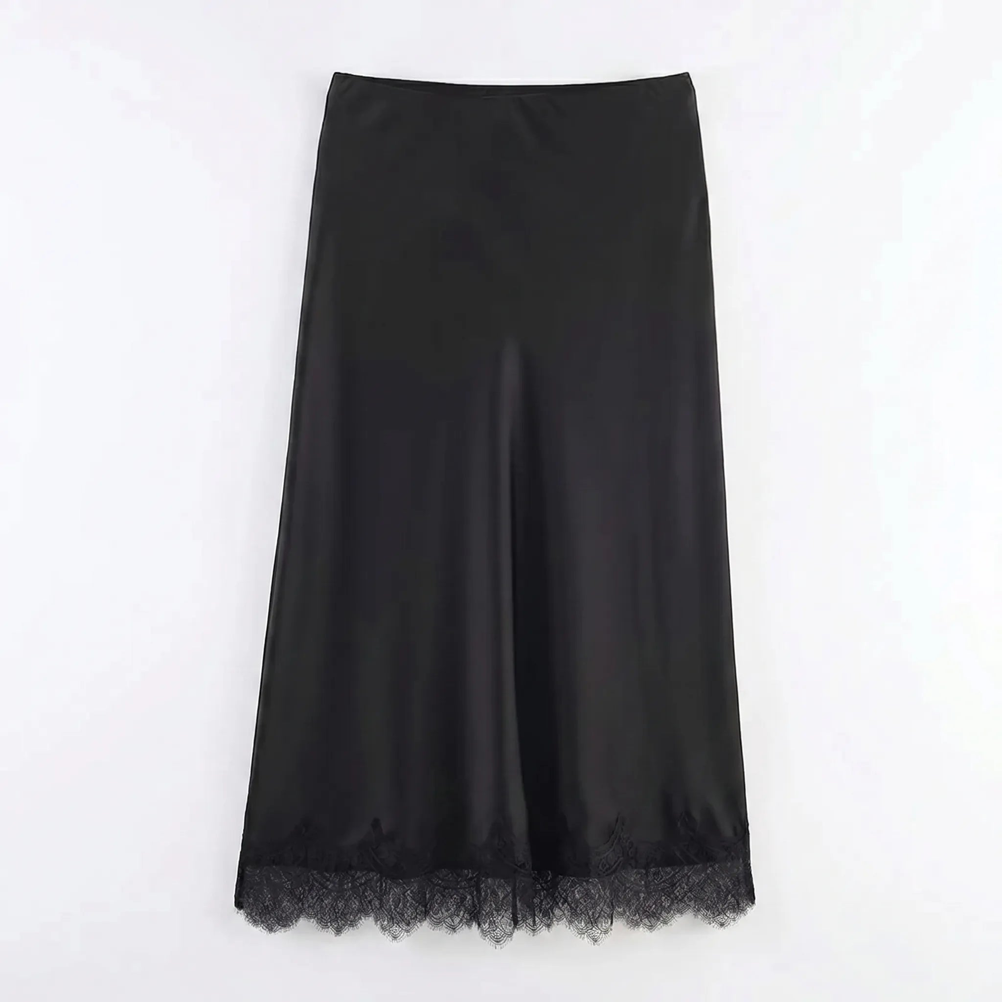 Celrien | High-Waist A-Line Midi Skirt