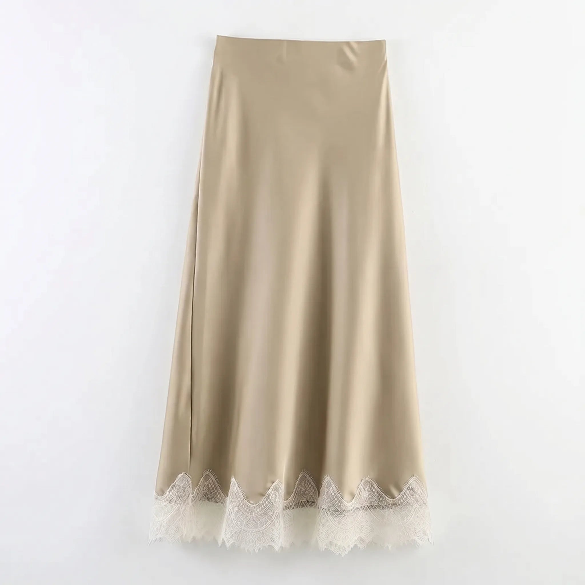 Celrien | High-Waist A-Line Midi Skirt