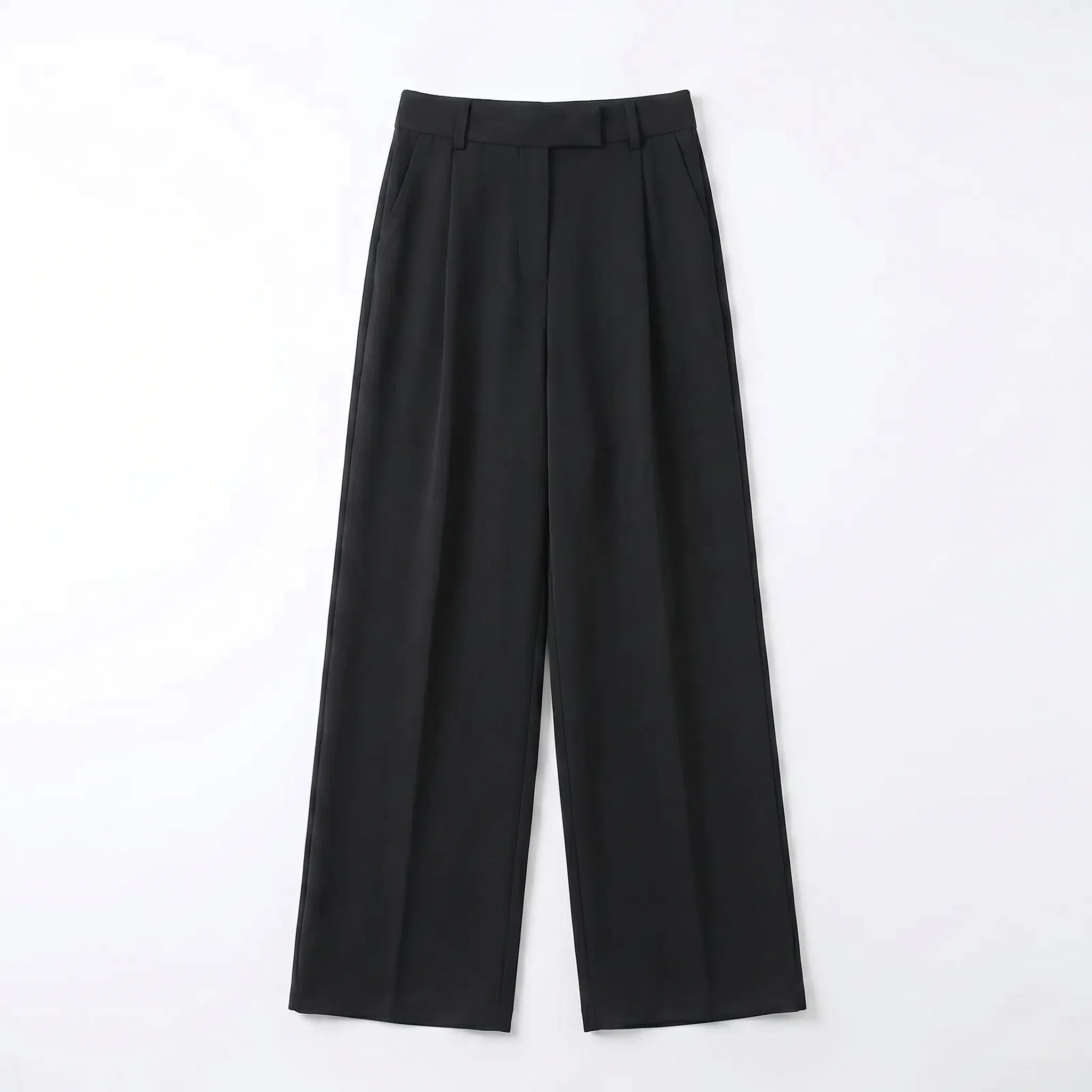 Celrien | High-Waist Straight-Leg Full-Length Trousers