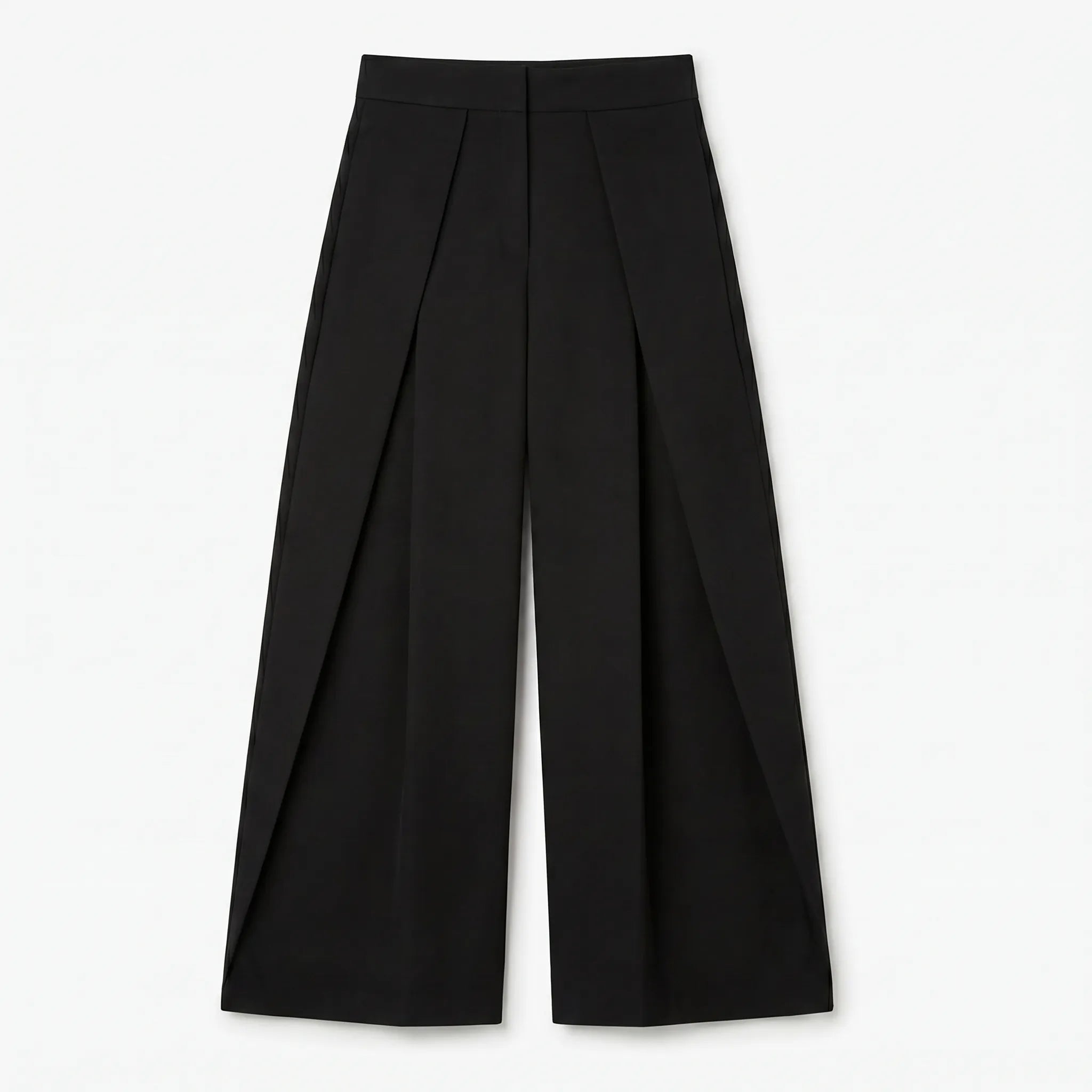 Celrien | High-Waist Wide-Leg Pleated Trousers
