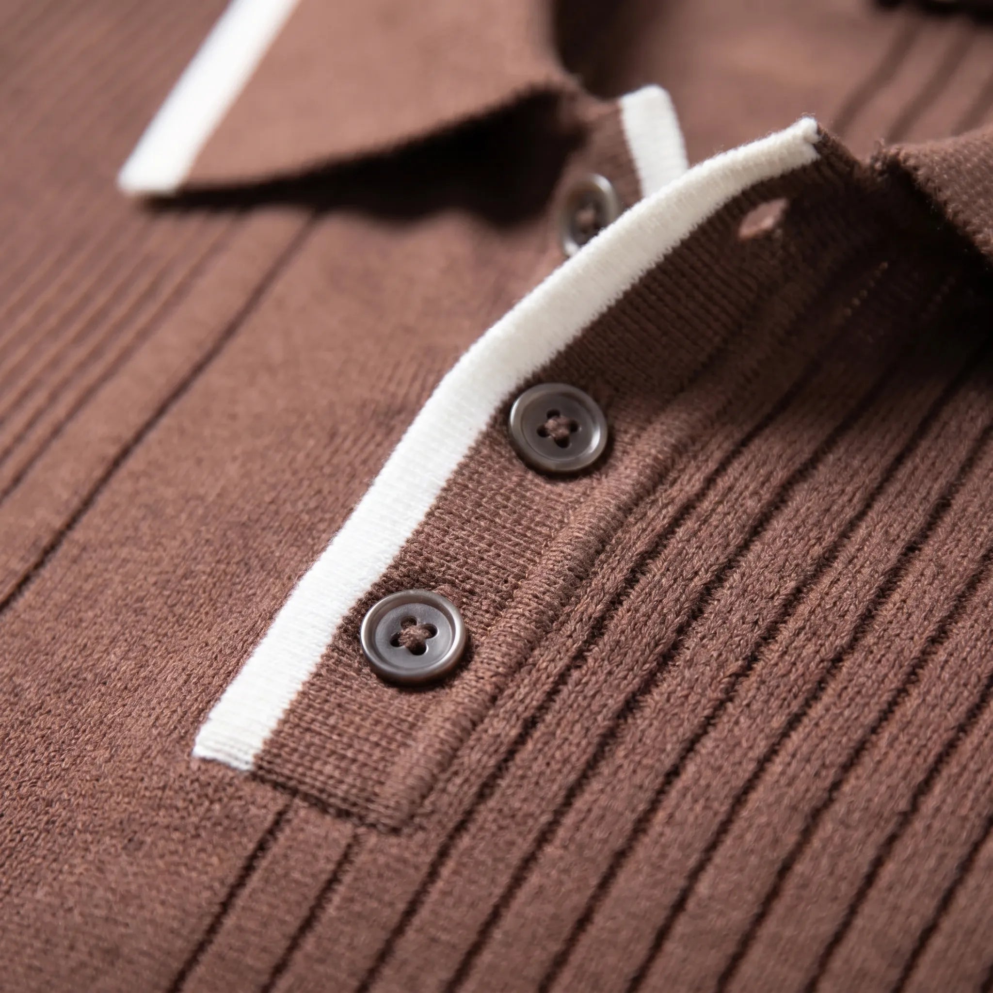 Celrien | Long Sleeve Knit Polo Shirt