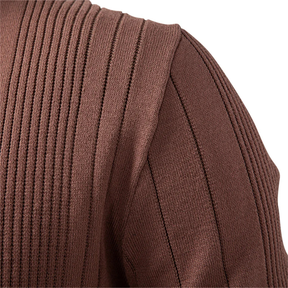 Celrien | Long Sleeve Knit Polo Shirt