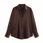 Celrien | Long Sleeve Lapel Collar Blouse