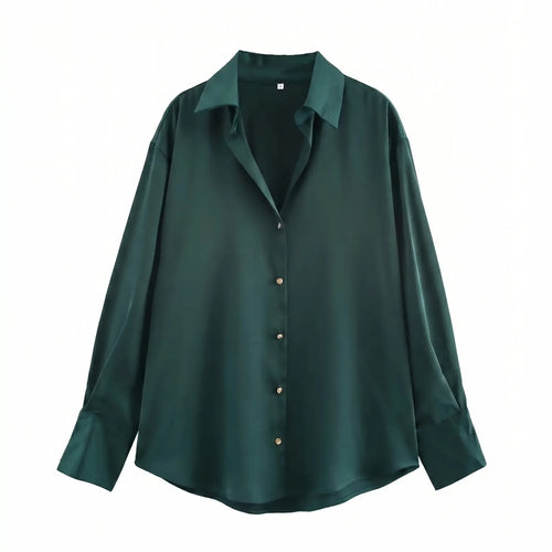Celrien | Long Sleeve Lapel Collar Blouse