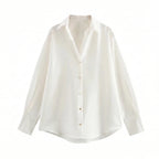 Celrien | Long Sleeve Lapel Collar Blouse
