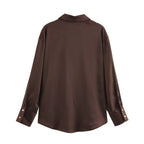 Celrien | Long Sleeve Lapel Collar Blouse