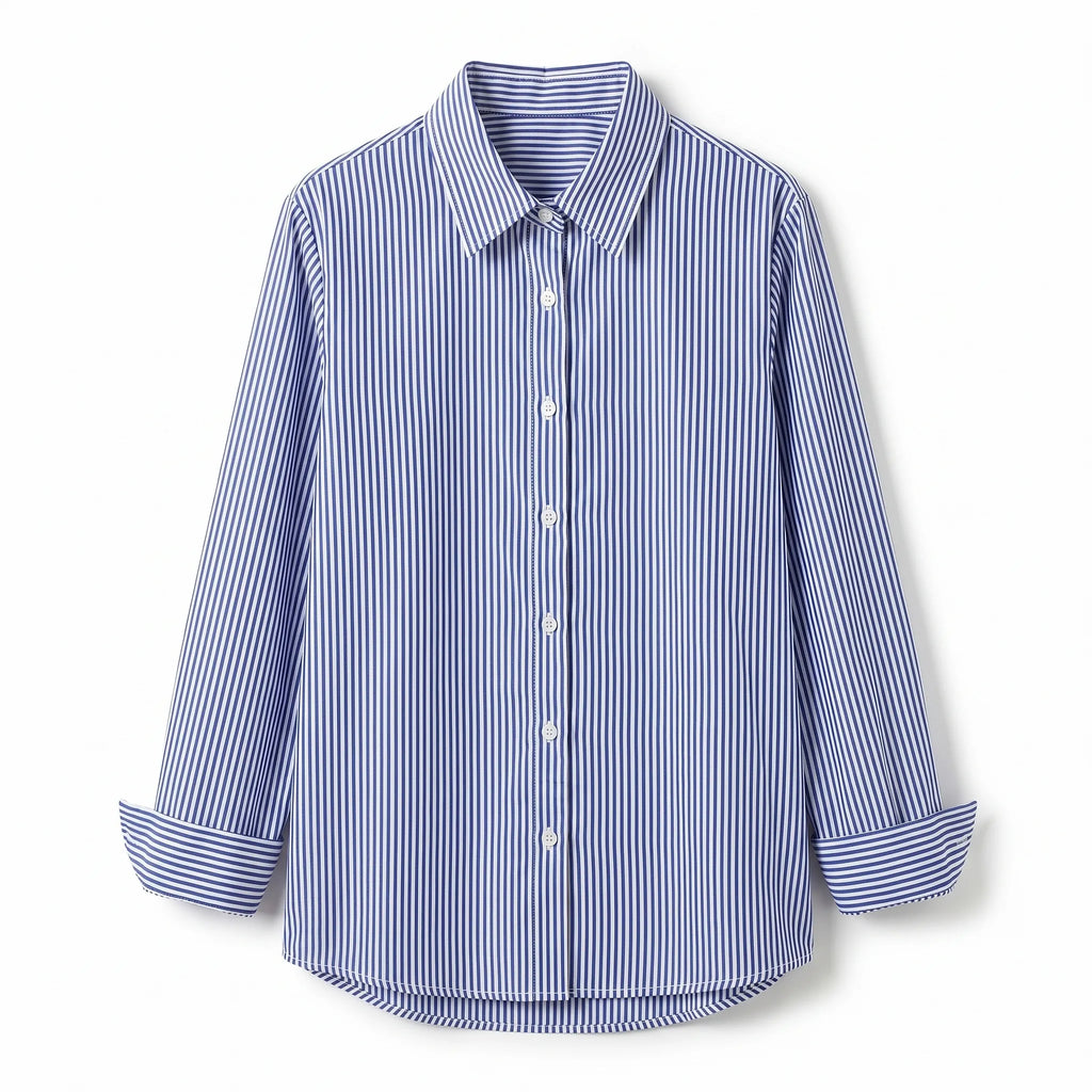 Celrien | Loose Striped Long Sleeve Blouse