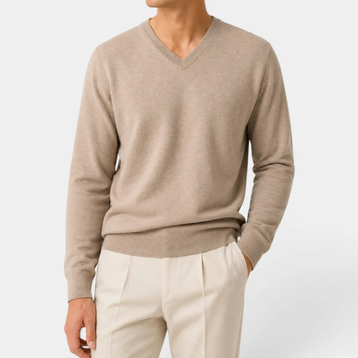 Celrien | Men's Knitted V-Neck Pullover
