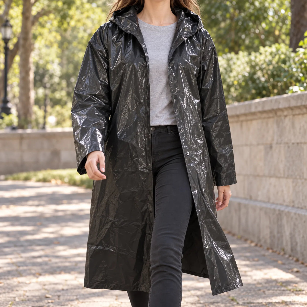 Celrien | RainCore Long Hooded Raincoat