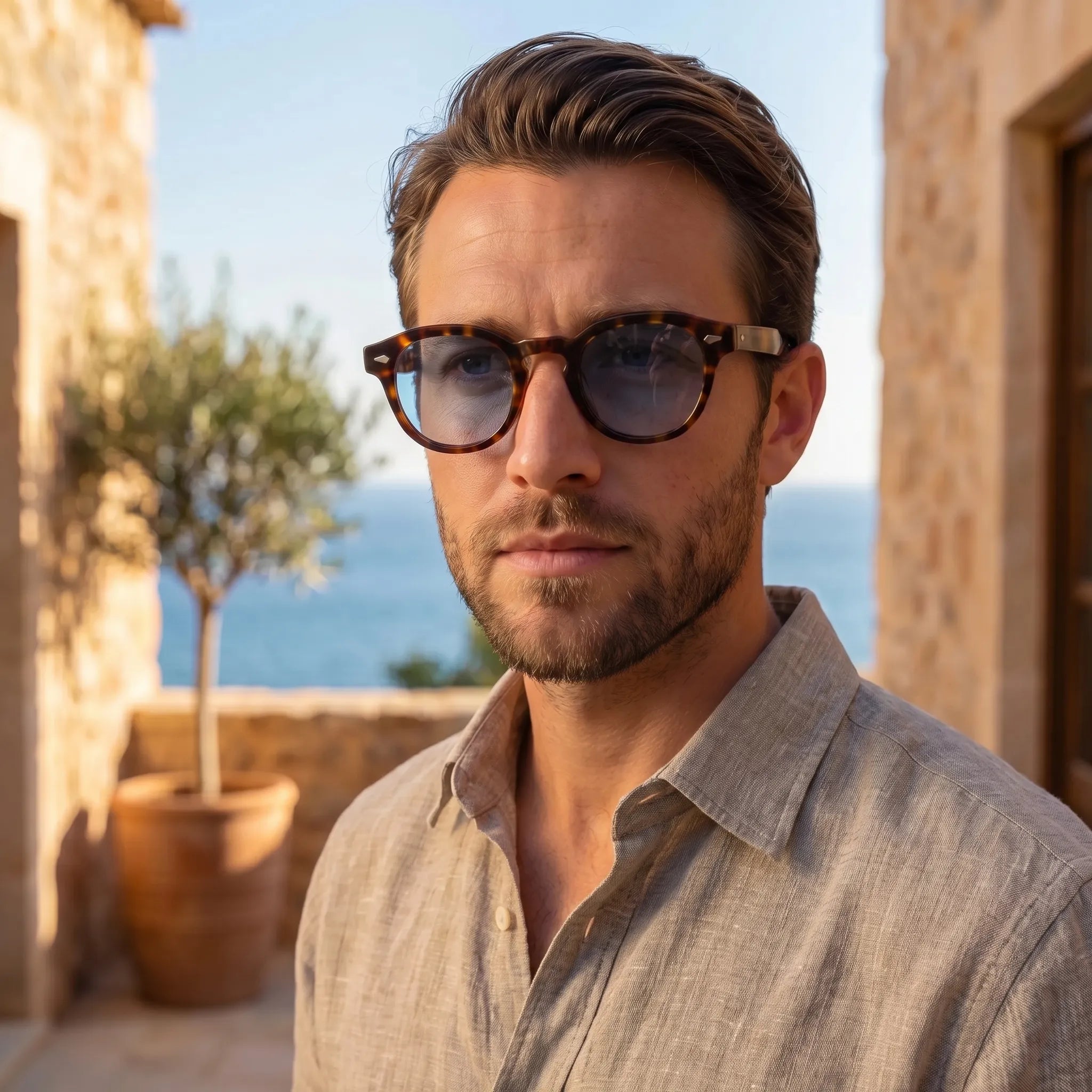 Celrien | Retro Round Tortoise Frame Sunglasses