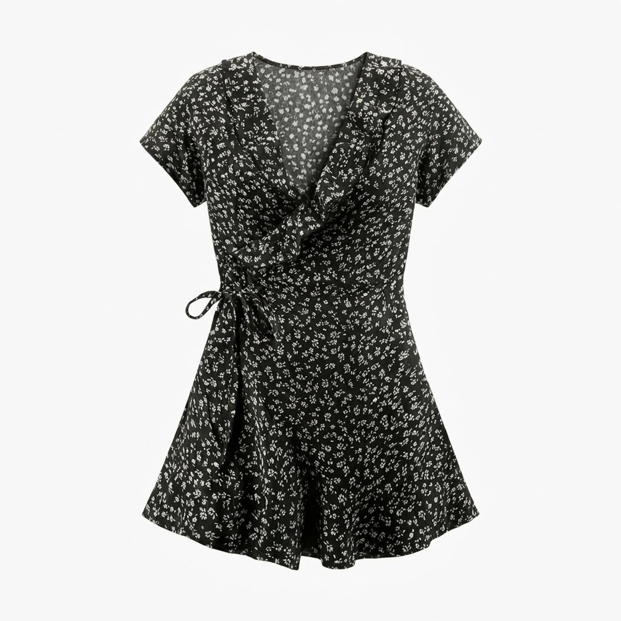 Celrien | Short Sleeve Floral Mini Dress