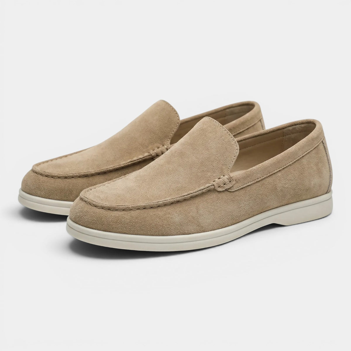 #3731-Men\'s Canvas Slip-On Loafers in Tan Canvas Slip On – Hamrick main image 2