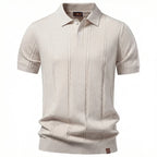 Celrien | Striped Knit Short Sleeve Polo
