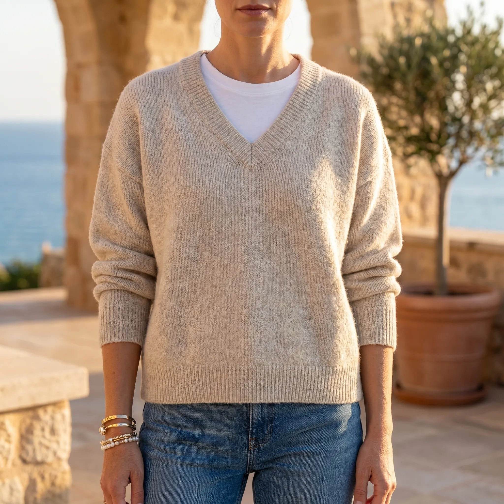 Celrien | V-Neck Pullover Sweater