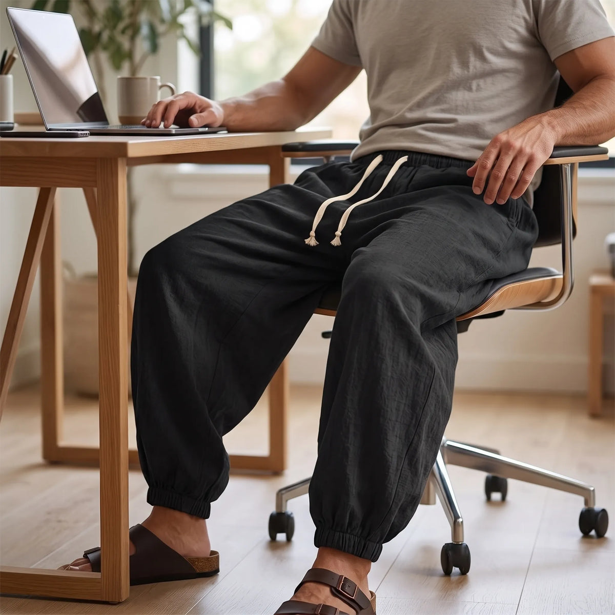Celrien | Velani Loose Fit Pleated Harem Trousers