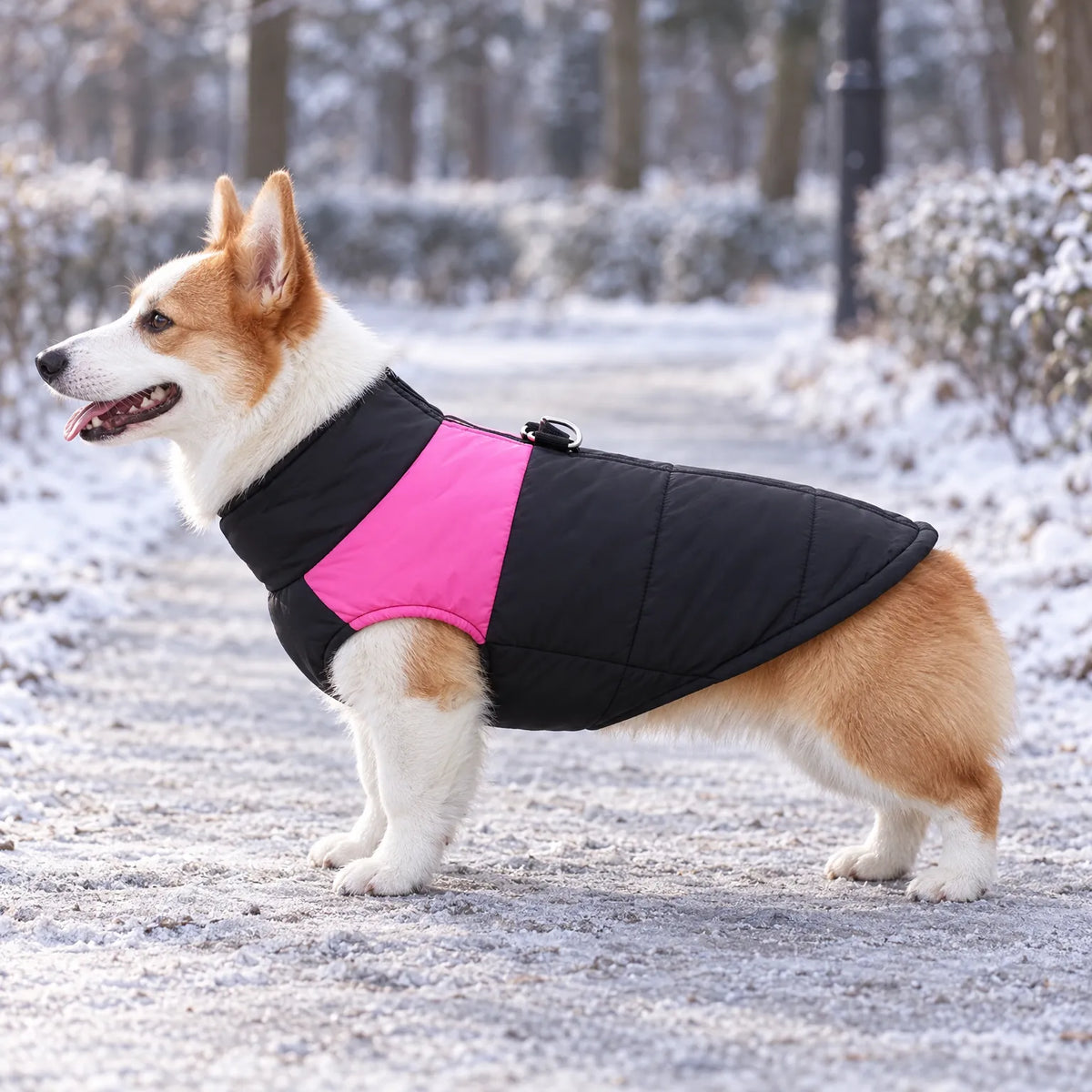 Celrien | Veltorak Quilted Cold Weather Pet Jacket With Leash Rings