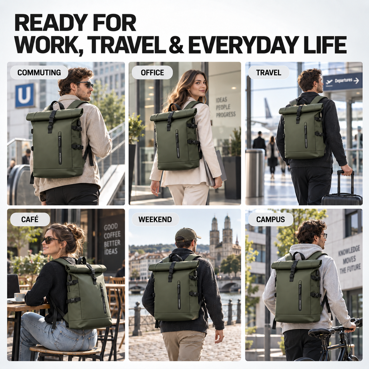 Celrien | Wayfold Roll-Top Backpack