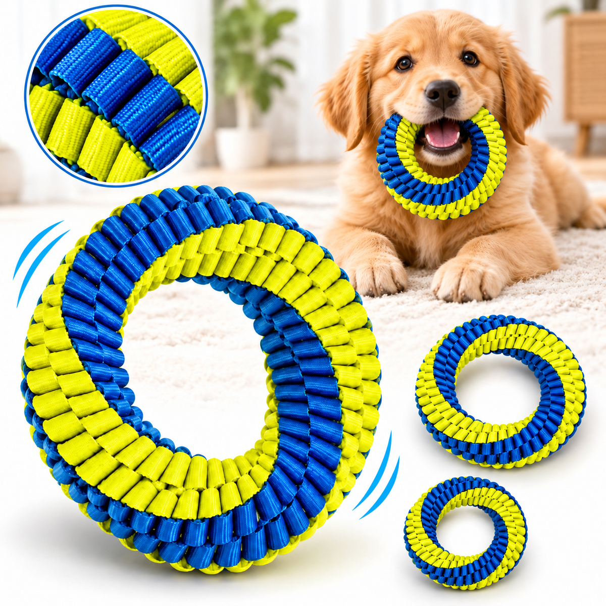 Interactive Nylon Rope Dog Toy