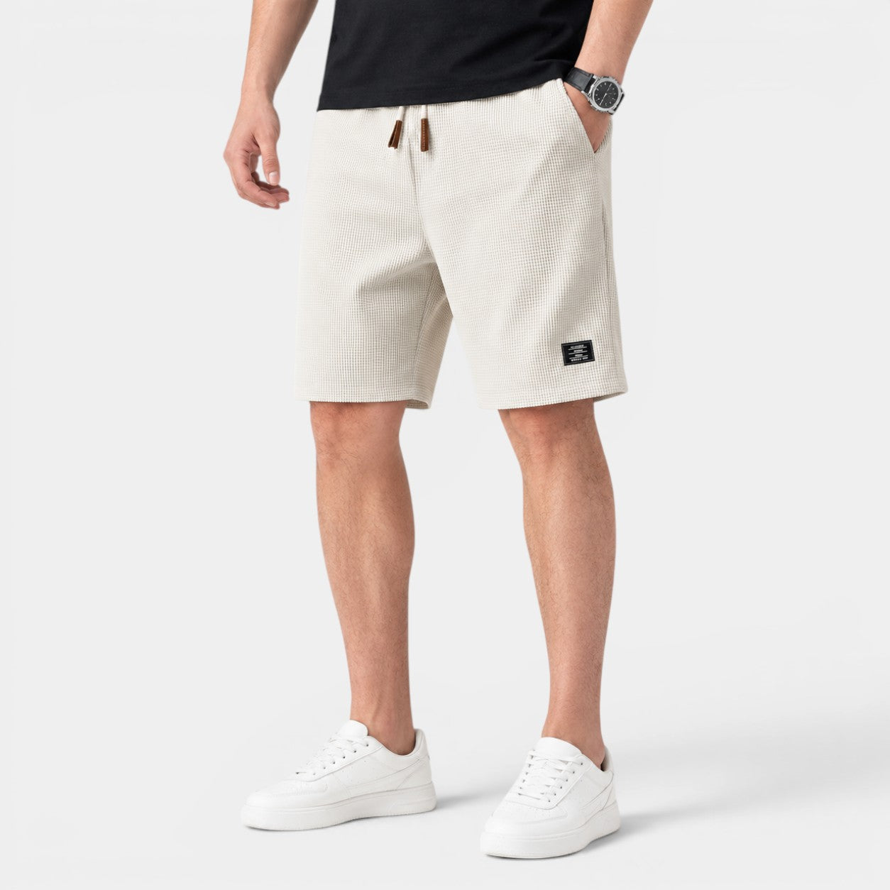 Celrien | Men's Trendy Summer Waffle Short with Elasticated Drawstring Waist