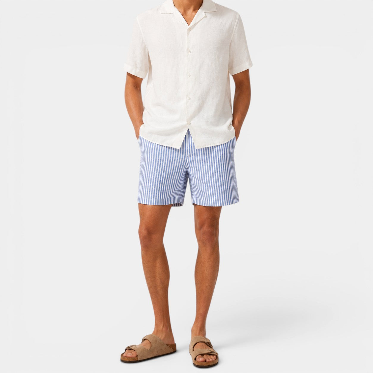 Celrien | Men's Casual Striped Beach Shorts