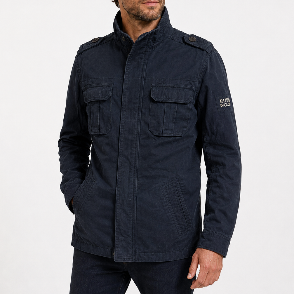 Celrien | UrbanTrail Cargo Denim Jacket with Multiple Pockets & Rugged Design