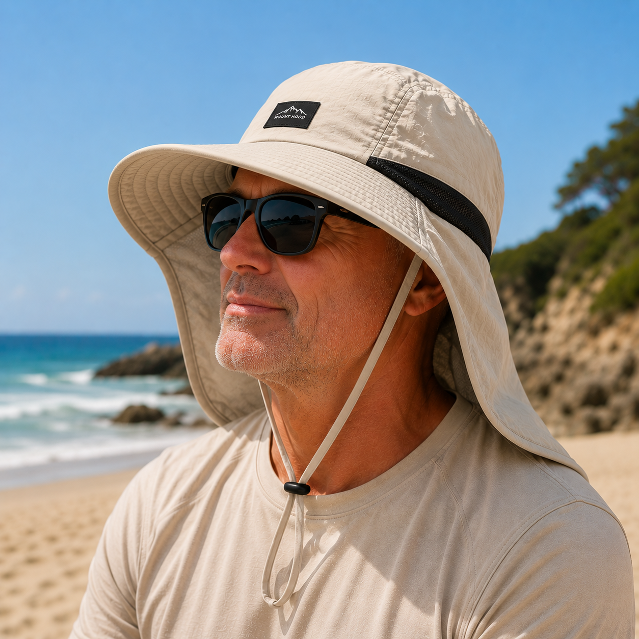 Celrien | Brimveil Sun Protection Hat with Neck Flap | UPF 50+