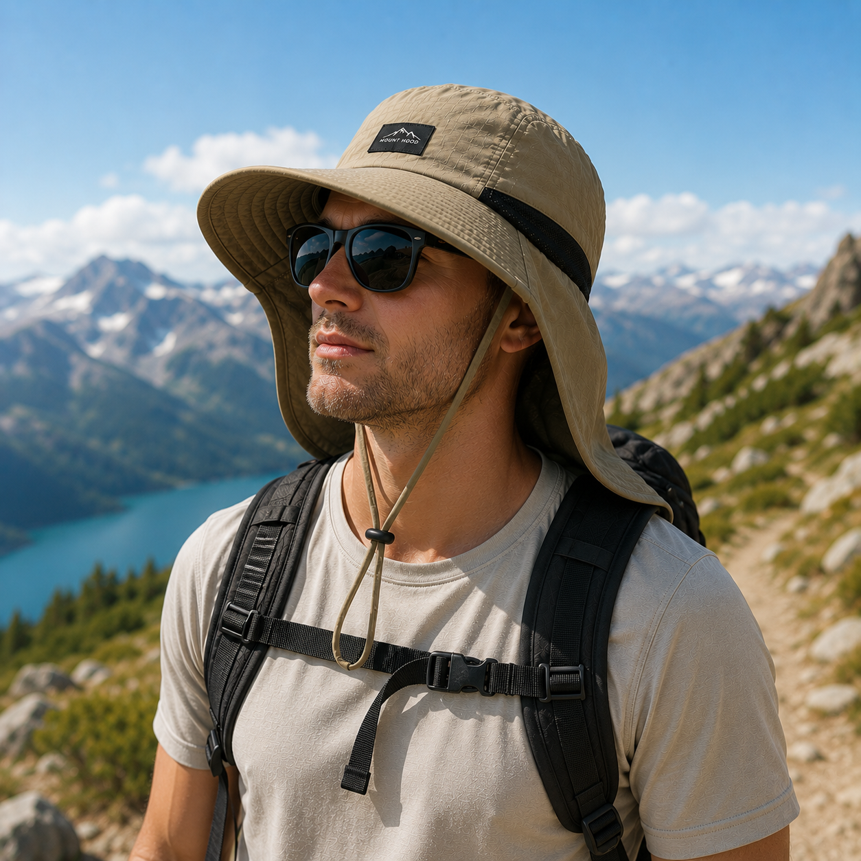 Celrien | Brimveil Hiking Sun Hat with Neck Flap | UPF 50+