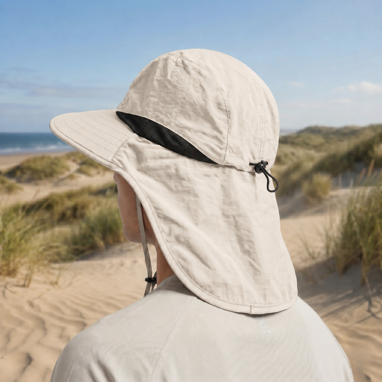 Celrien | Brimveil Wide-Brim Sun Hat With Neck Flap