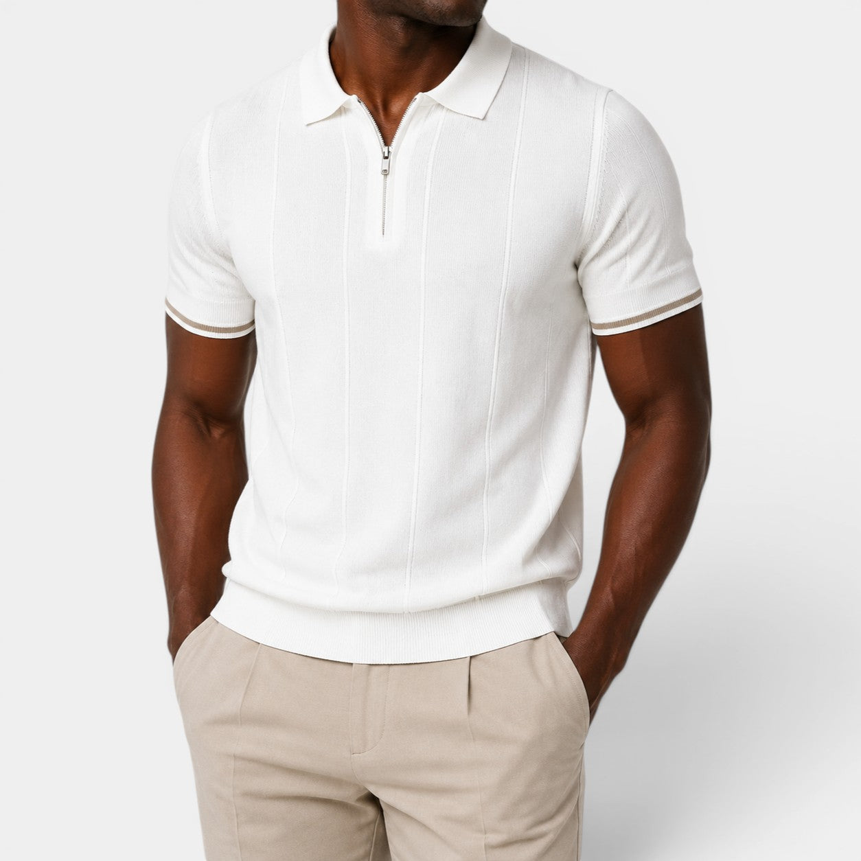 Celrien | Men’s Zip Polo Shirt Breathable Summer Casual Top