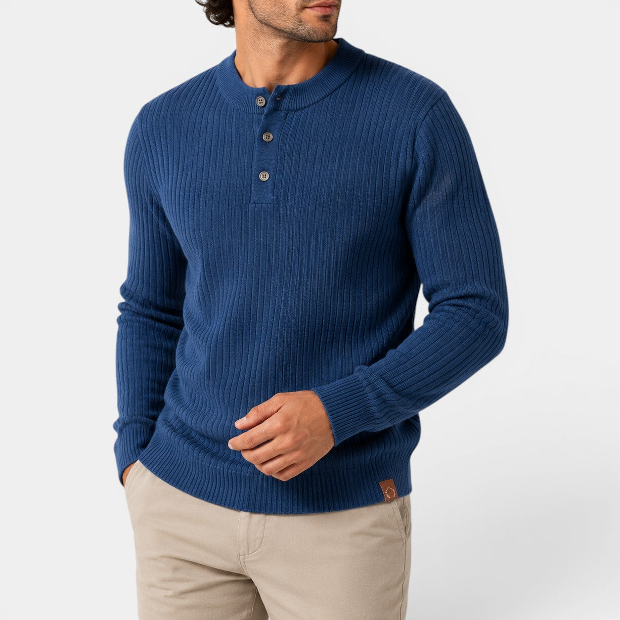 Celrien | Men’s Long Sleeve Polo Shirt Slim Fit Stripe Summer Casual