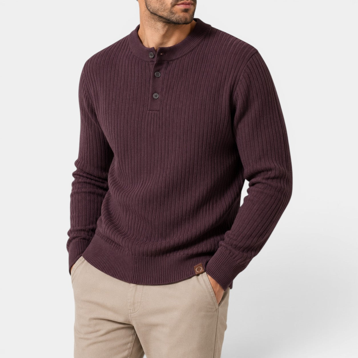 Celrien | Men’s Long Sleeve Polo Shirt Slim Fit Stripe Summer Casual