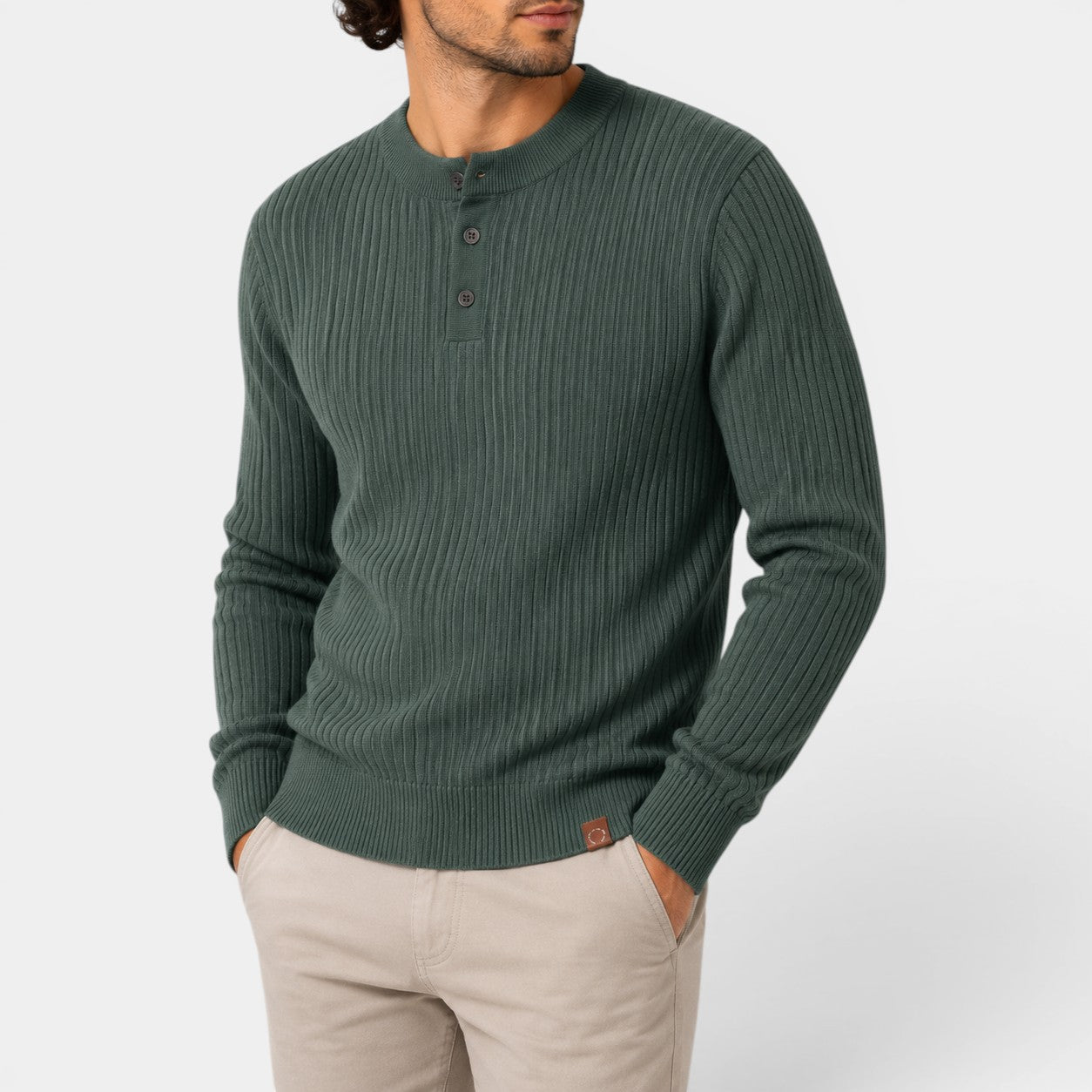 Celrien | Men’s Long Sleeve Polo Shirt Slim Fit Stripe Summer Casual