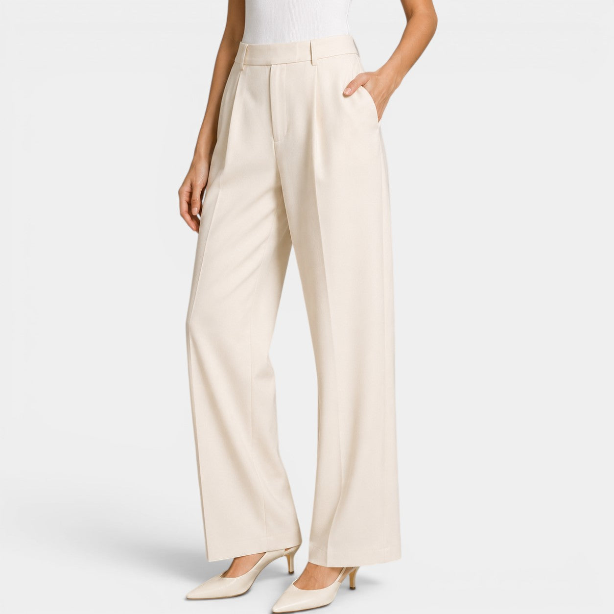 Celrien | Women’s High Waist Work Pants Slim Fit Office Trousers