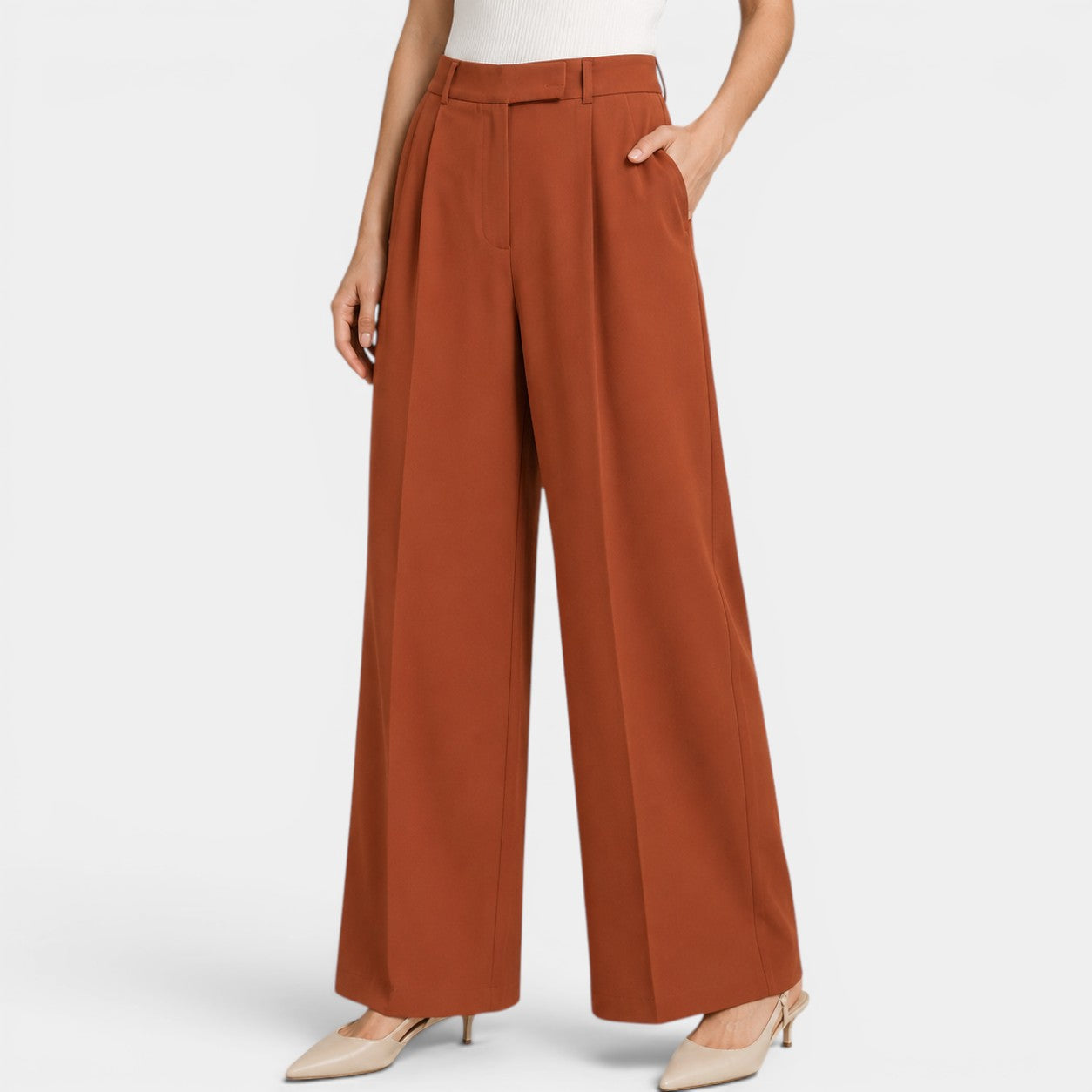 Celrien | Women’s High Waist Work Pants Slim Fit Office Trousers