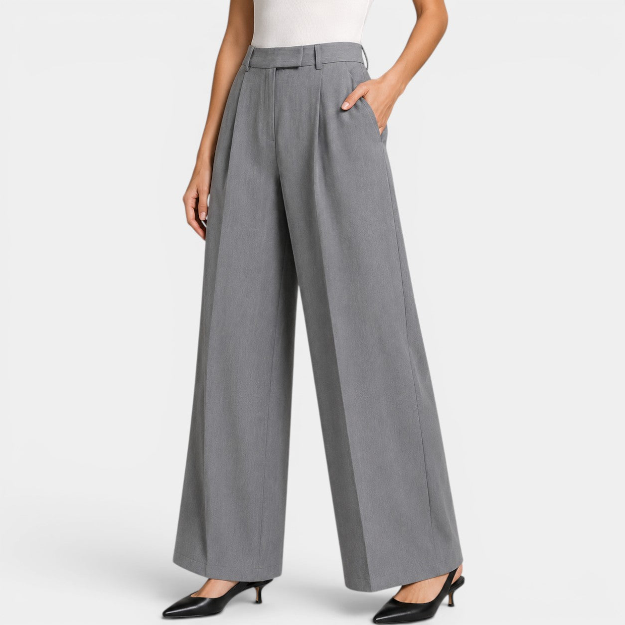 Celrien | Women’s High Waist Work Pants Slim Fit Office Trousers