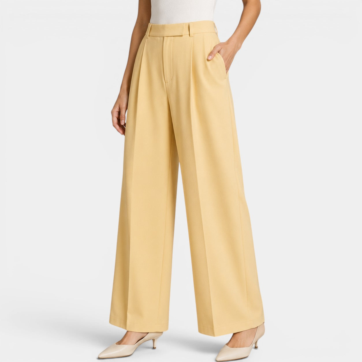 Celrien | Women’s High Waist Work Pants Slim Fit Office Trousers