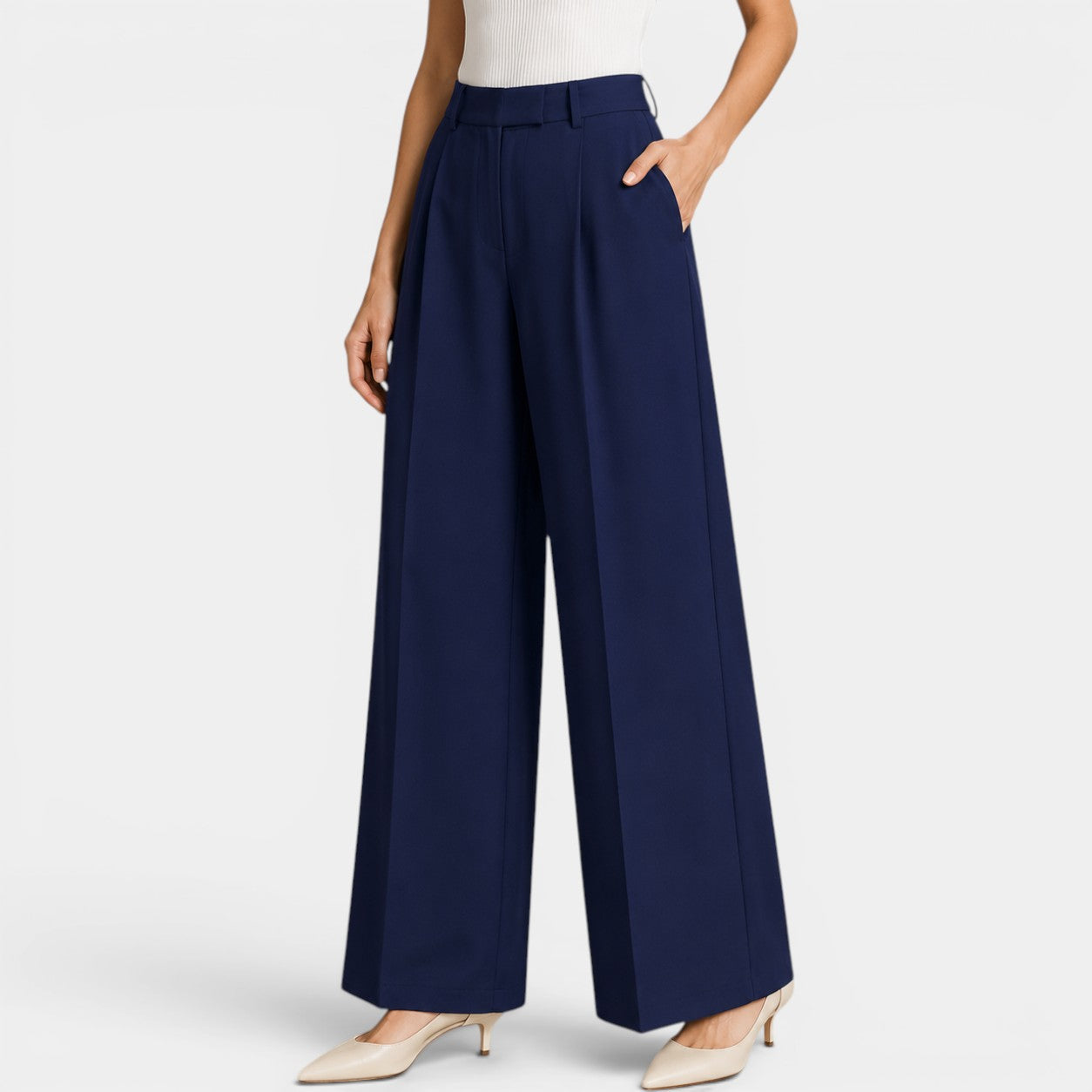 Celrien | Women’s High Waist Work Pants Slim Fit Office Trousers