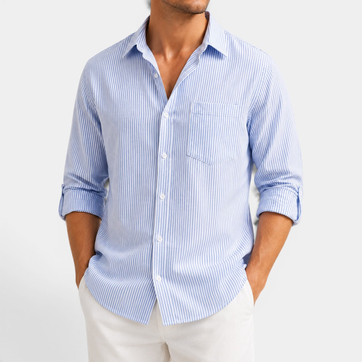 Celrien | Men’s Non-Wrinkle Striped Shirt for Business Casual Wear