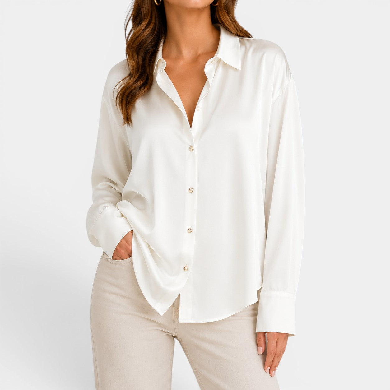 Celrien | Women’s Elegant Button Up Evening Office Style Blouse