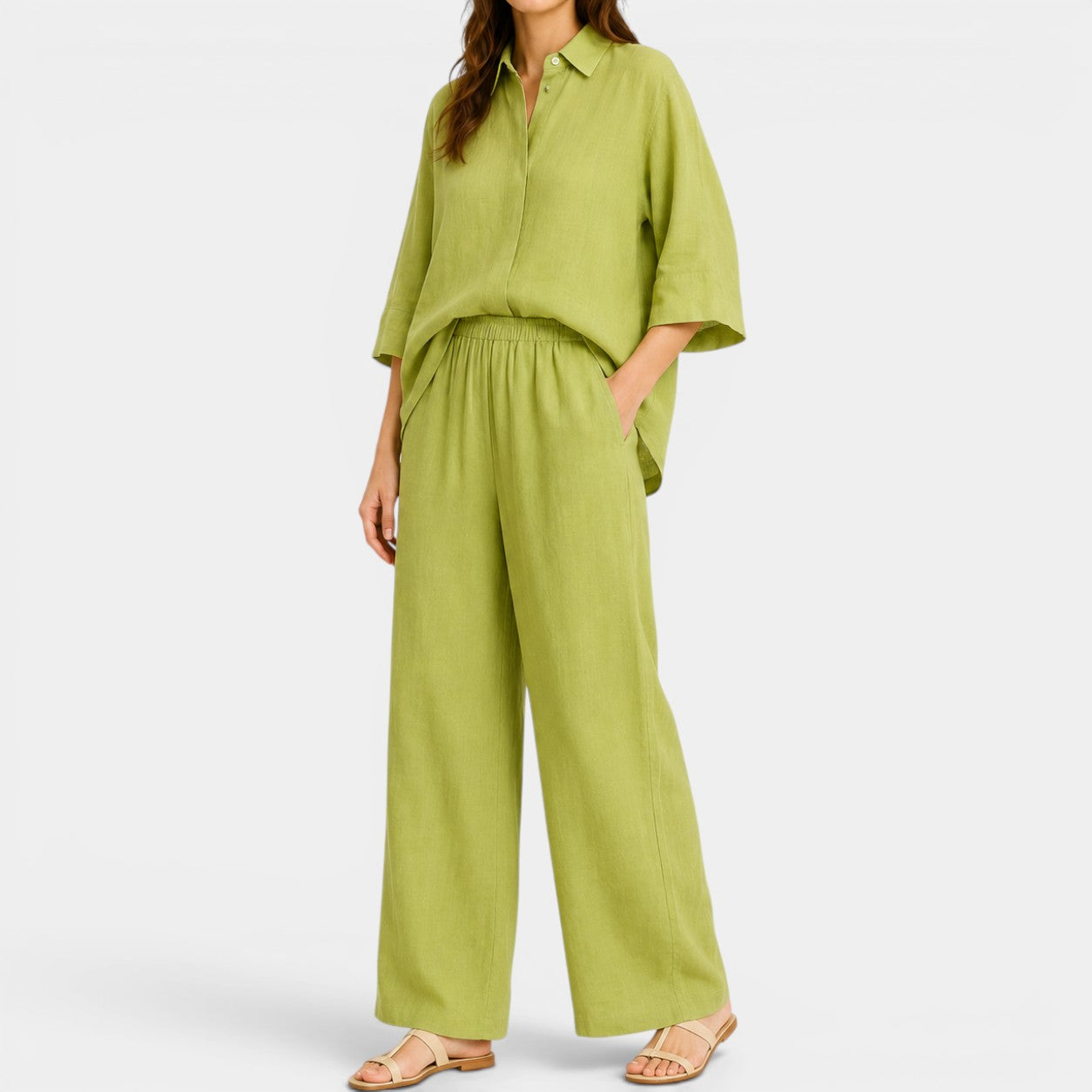 Celrien | Women’s Summer Two Piece Set Lightweight Blouse and Trousers