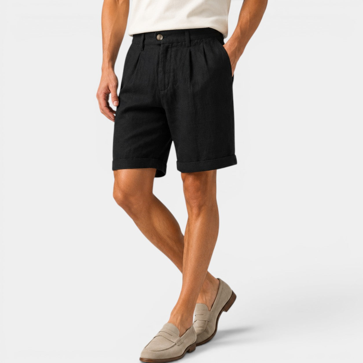 Celrien | Men’s Pleated Summer Shorts Breathable Comfort Vacation Wear