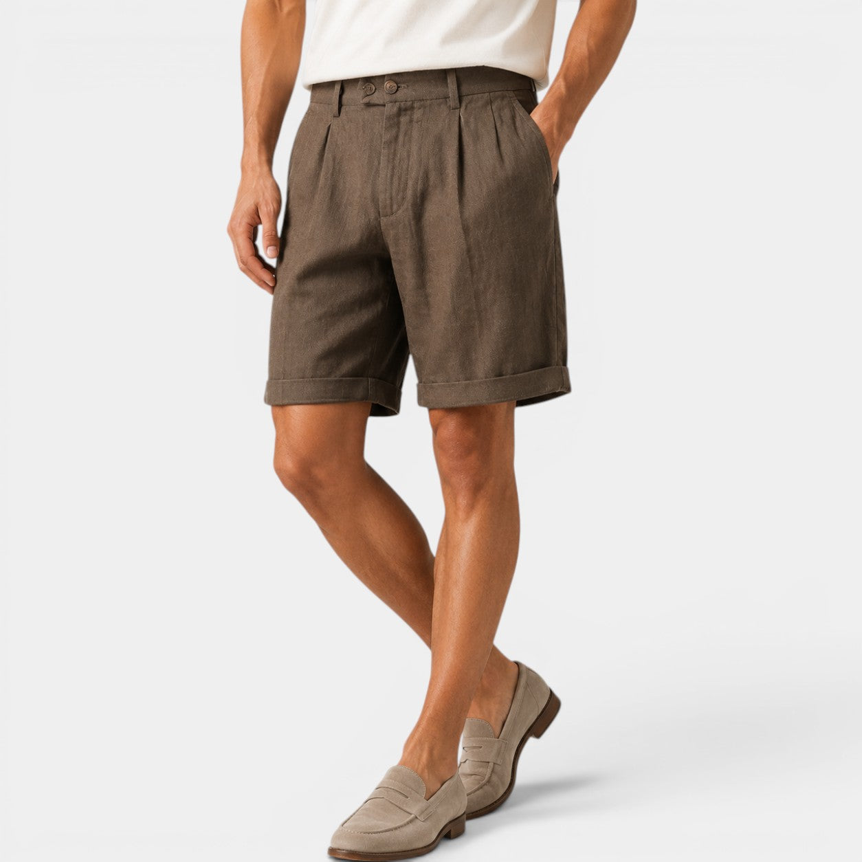 Celrien | Men’s Pleated Summer Shorts Breathable Comfort Vacation Wear