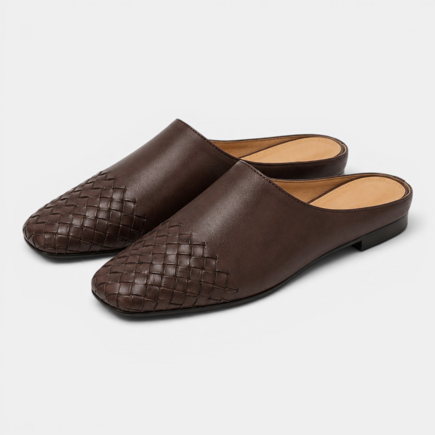 Celrien | Women’s Elegant Square Toe Mules Low Heel Summer Style