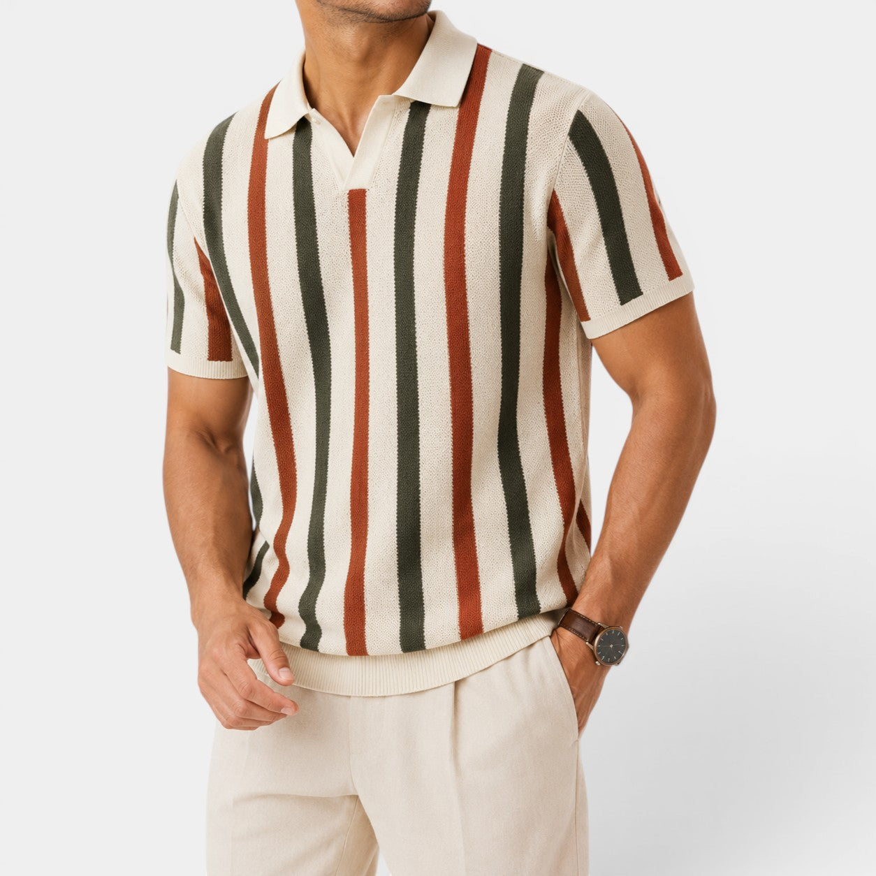 Celrien | Men's Vintage Weave Polo