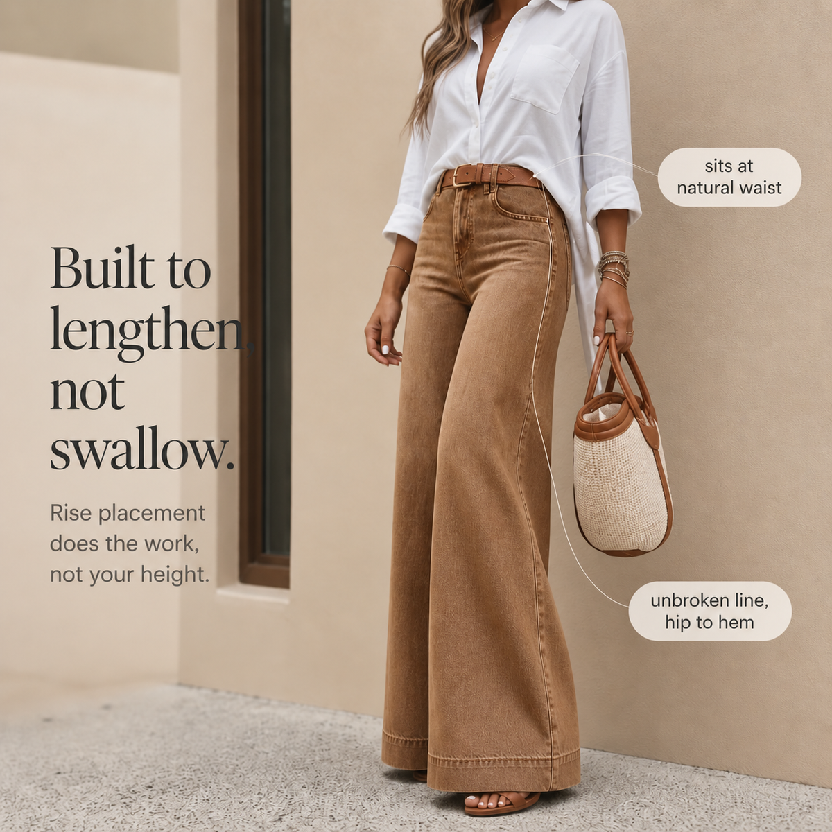 High-Rise Wide-Leg Vintage Wash Jeans