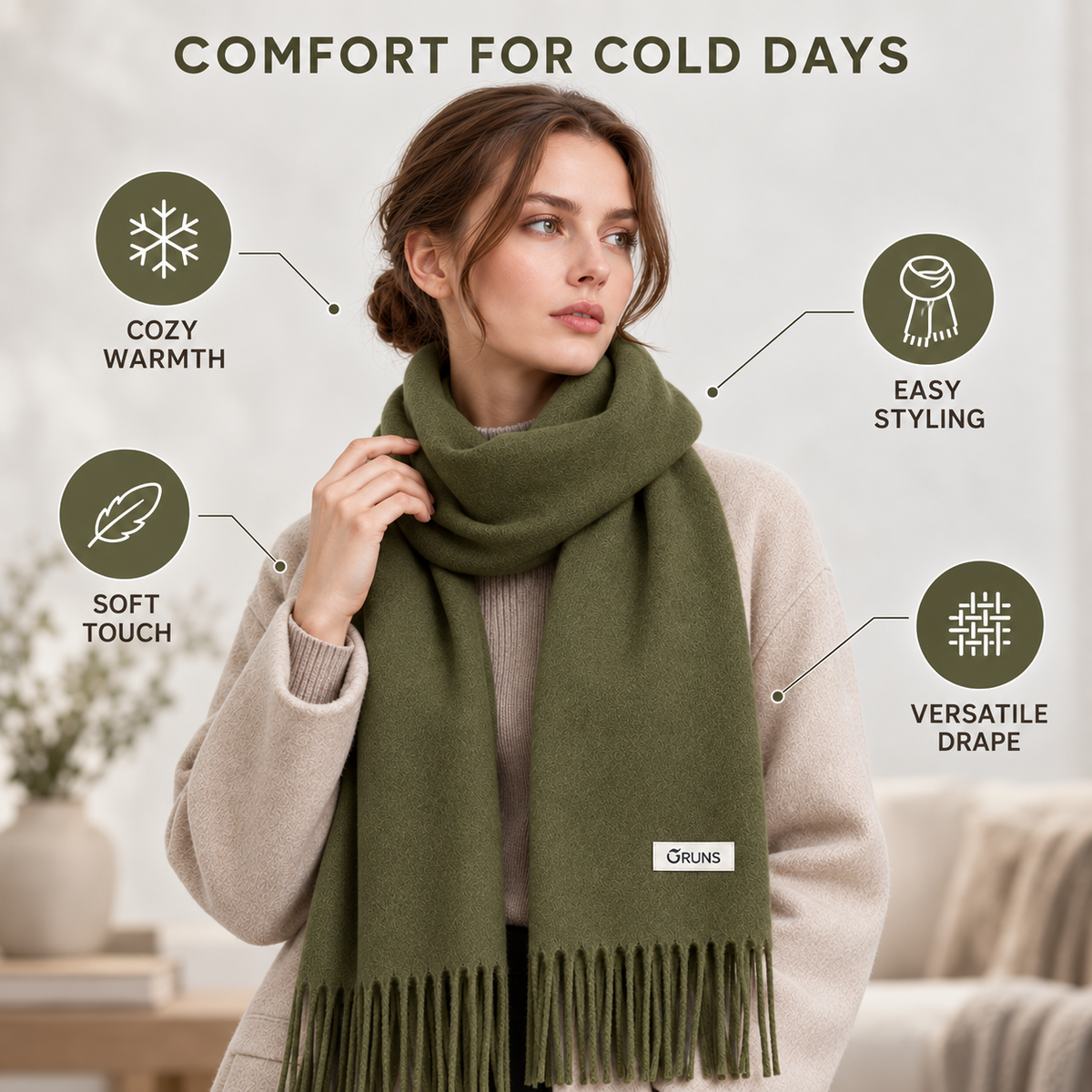 Celrien | Thick Winter Scarf