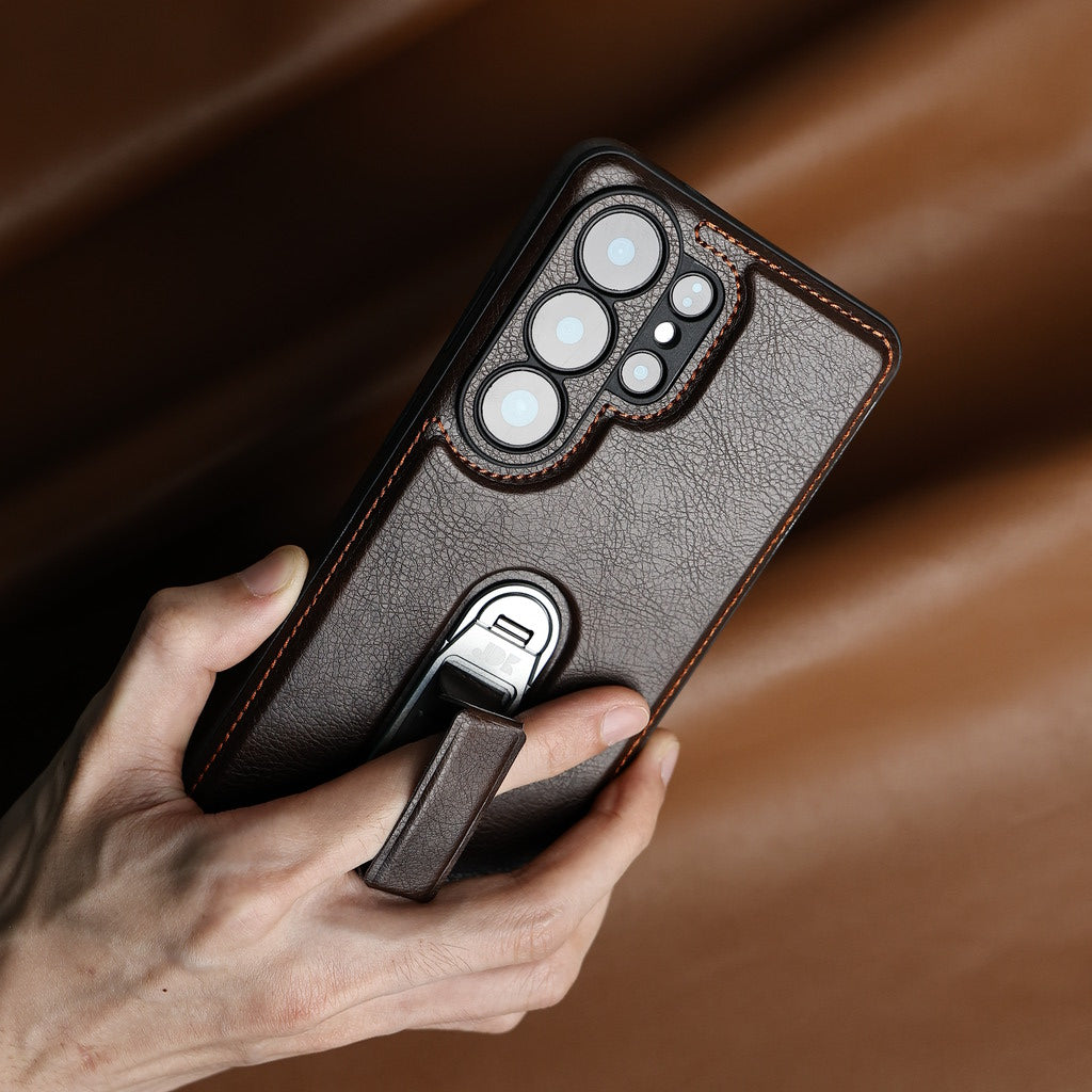 Premium Leather Stand Galaxy Phone Case