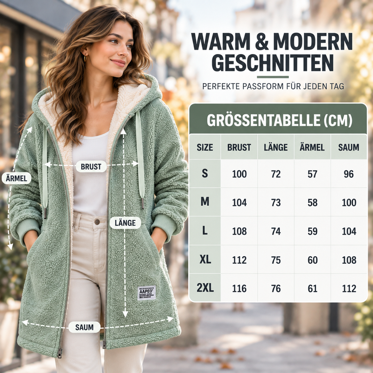 Celrien | Birgitta Women's Fleece Jacket with Hood & Pockets