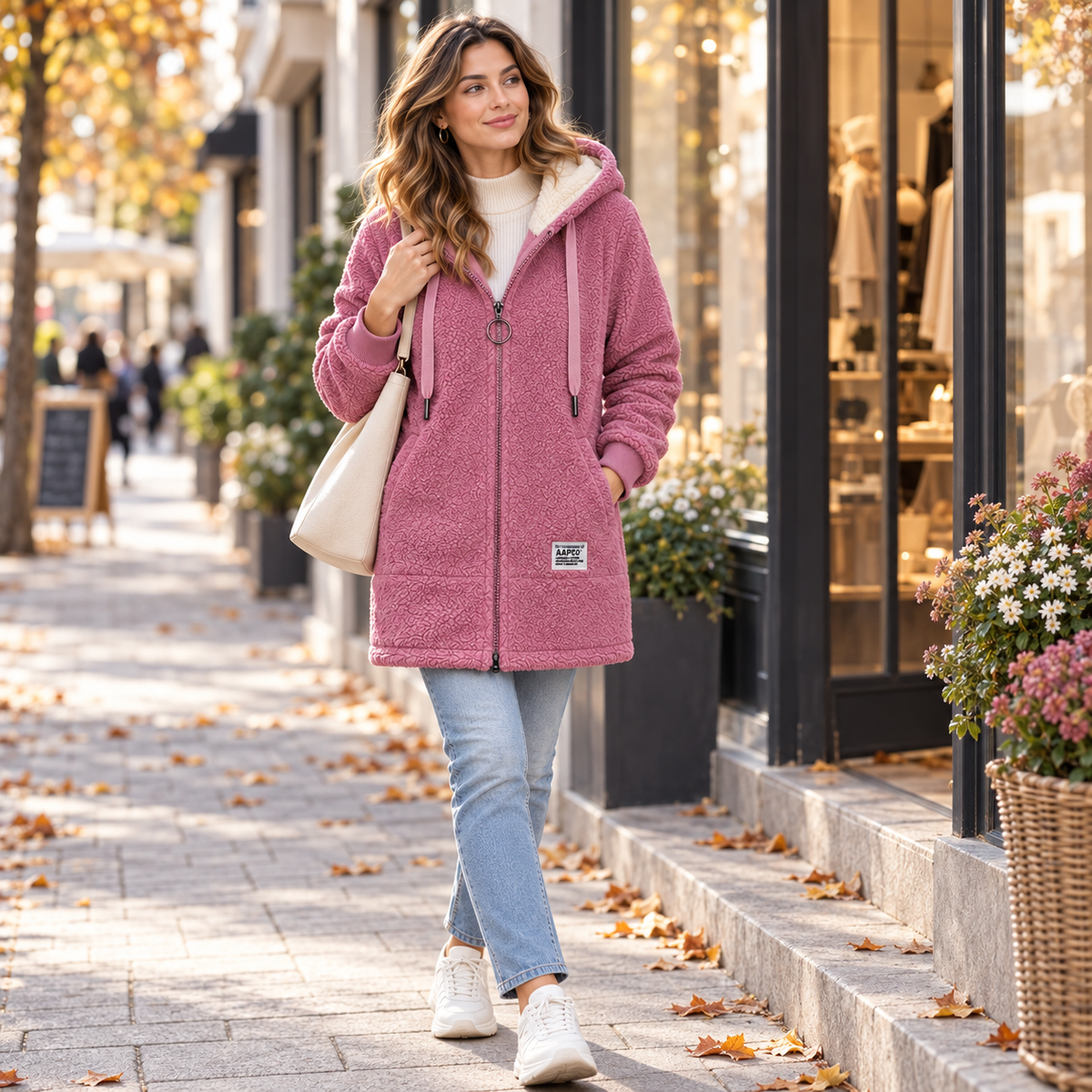 Celrien | Birgitta Women's Fleece Jacket with Hood & Pockets