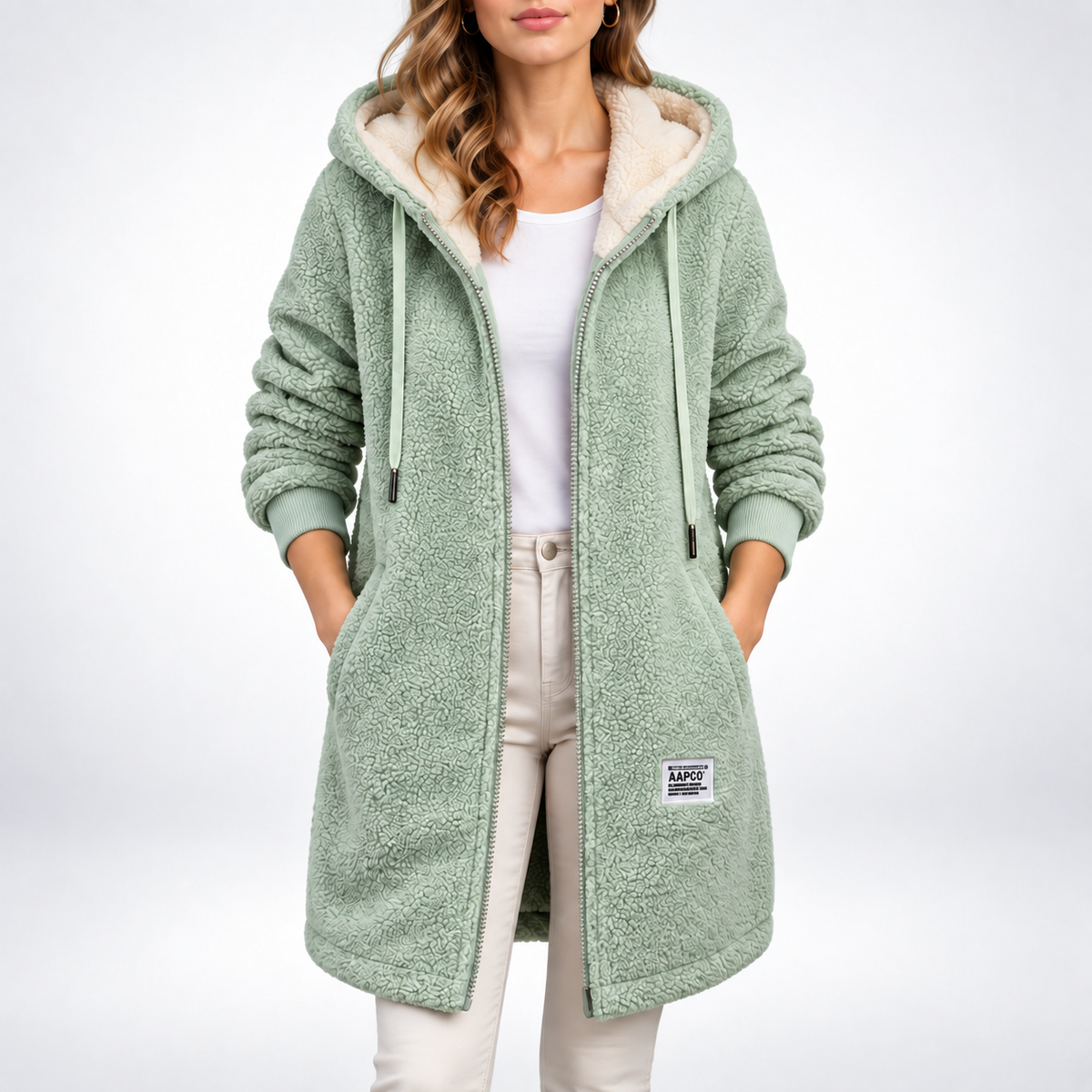 Celrien | Birgitta Women's Fleece Jacket with Hood & Pockets